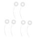 DOITOOL 6 Pcs White Element Metal Tool 9.5X2.5CMx3pcs Whitex3pcs