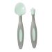 Toddler Cutlery Set with Uniquely Shaped Fork and Spoon (Pistachio)