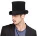 GEMVIE Men's 100% Wool Top Hat Satin Lined - Black Dress Hat 7 5/8 - Buy Online on SooperMarket.com