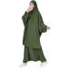 Kelsiop Eid Muslim Women Long Khimar 2-Piece Prayer Robe Set - Large Blue - Buy Online on SooperMarket.com
