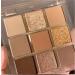 Lovelycat 9 Colors Glitter Eyeshadow Makeup Palette Matte High Pigmented Colorful Creamy Texture Eye Shadow Powder Natural Waterproof Long Lasting Eyeshadow Powder Cosmetics (gold)