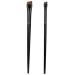 PLAFOPE 3 Sets Wood Black Ultra Thin Eyeliner Brow Brush Kit Eye Makeup Tool Flat Eyebrow Brush