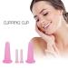 KRISMYA 4 Pcs Facial Cupping Set - Silicone Massage Cups for Face, Neck, Back & Eyes | Anti-aging Beauty Tool for Body Facial Care - Pink - Buy Online on SooperMarket.com