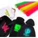 Tintnut Neon PU HTV for T-Shirt 12x10 inch 10 Sheets 5 Assorted Color Iron on Vinyl Heat Transfer Vinyl Bundle Easy to Weed HTV Vinyl for DIY T-Shirts Mutilcolor