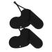 Mikinona 2pcs Black Storage Bag Hair Curler Pouch Hair Iron Silicone Bag Hair Rollers 29.50X13.50X2.00CM Black