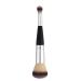 Multifuktion Double head Makeup Brush Professional Wood Handle Powder Brush Smooth Brush for Blush Eye Face Powder Cosmetics Black and Sliver