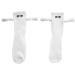 Novelty Magnetic Suction 3D Doll Couple Socks Funny Couple Holding Hands Socks Lovely Cotton Breathable Couple Socks 1 pair White a