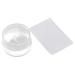 Clear jelly nail art stamper nail art scraper transparent silicone nail art stamping template with cap manicure nail care tool silicone nail art stamp set-1set