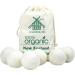 Natural Wool Dryer Balls - Set of 6 | Fabric Softener & Wrinkle Reducer | Eco-Friendly Alternative to Plastic Balls & Liquid Softeners - Buy Online on SooperMarket.com