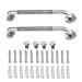KisSealed Shower Grab Bars Pack of 2 Chrome Stainless Steel Bathroom Grab Bar Anti Slip Bathroom Safety Bars Handicap Elderly Assist Bath Handle for Bathtubs and Showers(16 Inch)