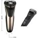 Premium Waterproof Electric Shaver for Men - Cordless Rechargeable Rotary Razor with Pop-up Trimmer (Blue) - Ideal for Wet & Dry Use - Buy Online on SooperMarket.com