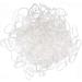 Pack of 250 Braiding Bands. Ultra Elastic Ponytailers. (Clear) by Mytoptrendz
