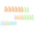 Justotry 24 Pcs Glossy Solid Oval Short False Nails Multi-Colour French Press On Nails - Almond Medium Stick On Nails with Nail Glue for Women's Nail Art - Buy Online on SooperMarket.com