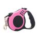 Retractable Dog Lead 360 Tangle-Free Harness Leashes with Non-Slip Handle Extendable Nylon Leads Adjustable Puppy Strap for Dogs Training Walking Jogging 5M/16FT for Medium Small Pet 15-20KG (Pink)
