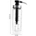 WOFASHPURET Glass Containers for Liquids Coffee Syrup Dispenser Pump Stainless Steel Press Mouth 22.5x6x6cm Black - Buy Online on SooperMarket.com