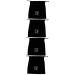 FOYTOKI 4 Pcs Hair Dryer Storage Bag Accessories Blower Tool Drawstring Bag Roller Cosmetic Flannel Black