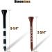 MAZEL Natural Wood/Bamboo Golf Tees 2 3/4 & 3 1/4 - Pack of 50 or 120 | Reduce Friction, Side Spin | Durable & Stable | Black & Brown - Buy Online on SooperMarket.com