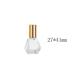 10 PCS Mini Portable Clear Glass Roller Bottles 8ml - DIY Essential Oil Roll On with Stainless Steel Ball Cap - Buy Online on SooperMarket.com