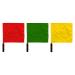 3pcs Referee Flag Stainless Steel Hand Flags Field Official Flag Safety Commander Sports Training Flag for Soccer Volleyball Football Track Red Green Yellow