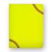 Zumer Sport Softball Leather Notepad Portfolio - Made with actual softball materials - Large pad agenda planner book - Ruled note paper - Pen Holder - Business Card Holder - Neon Yellow, Red Stitching