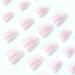 RikView 24PC French Tip Press On Short Fake Nails Set | Glossy Square Stick On Pink Nails - Buy Online on SooperMarket.com