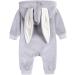 Kids Tales Newborn Baby Winter Romper | Rabbit Ear Hooded Zipper | 6-9 Months | Thick Fleece - Buy Online on SooperMarket.com