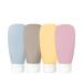 4 pieces 60ml travel bottles set leak -proof and refillable large opening design wide opening 4 bottles with different colors easy to distinguish portable travel container travel bottles