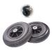 Wheelchair Front Wheel 7Inch Wheelchair Front Wheel Replacement 2Pcs Solid Tire Wheel Wheel Assembly for Wheelchair 5/16" (8 Mm) Bearing/Black/17.5Cm/7Inch 17.5Cm/7Inch Black