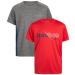 Reebok Boys Athletic T-Shirt  2 Pack Active Performance Dry-Fit Sports Tee Light Grey Catonic 8
