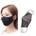 ROSEWARD 100% Mulberry Silk Face Mouth Mask with Filter Pocket Adjustable Black&dark Grey