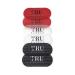 TRU BARBER HAIR GRIPPERS 3 COLORS BUNDLE PACK 6 PCS for Men and Women - Salon and Barber Hair Clips for Styling Hair holder Grips (Red/White/Black)