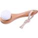 1PC Facial Cleansing Brush Manual Face Brush Bamboo Charcoal Bristles Wooden Handle for Washing Face Pore Exfoliation Wash Makeup Massaging Brush - Buy Online on SooperMarket.com