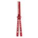 Comb Trainer Stainless Steel Unsharpened Slice Butterfly Training Comb for Beginner Red Practice Comb Trainer