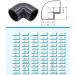 Buy 90 PVC Angle 110mm x 110mm | Durable Adhesive Sleeve | PN 16 | International Shipping Available - Buy Online on SooperMarket.com