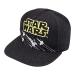 Star Wars Classic Embroidered Logo Flatbrim Baseball Cap Hat, Boys Youth Black, Yellow, Silver