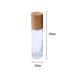 ConStore 5pcs Clear Glass Roller Bottles 10ml - Refillable Essential Oil Bottles with Bamboo Lid & Stainless Steel Rollers - Buy Online on SooperMarket.com