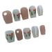 Handmade Wearing Nail Spring Tulip Fresh Scrub Nail Enhancement Removable and Reusable False Nails (Color : A Size : M)