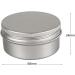 Zeoabsy 10-Piece Silver Aluminum Tins - 80ml Round Screw Cap Cans for Cosmetics Candles & Ointments | Includes 5 Spatulas & Label - Buy Online on SooperMarket.com