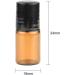 25 Pcs Mini Tiny Essential Oil Glass Roller Bottles - Refillable Aromatherapy Perfume Vials with Metal Rollerball - 2ml Amber Glass Roll On Bottles - Buy Online on SooperMarket.com