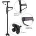 Canes Walking Cane Retractable Collapsible Anti Slip Height Hand Walking Stick with LED Light Double T Handle Elderly Walking Cane for Old Man - Buy Online on SooperMarket.com