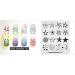 Alexnailart Nail Stamping Printing Plate Template Image Plate Stamper Scraper Star Pentagram Pattern Nail Art Decoration DIY Print Manicure Design FA027 - Buy Online on SooperMarket.com
