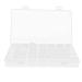 EVSCAN 28 slots Storing box made of transparent plastic Sustainable removable organizer box for small objects earrings neck chains medication (transparent)