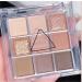 Lovelycat 9 Colors Glitter Eyeshadow Makeup Palette Matte High Pigmented Colorful Creamy Texture Eye Shadow Powder Natural Waterproof Long Lasting Eyeshadow Powder Cosmetics (pink brown)