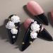 3D White Aurora Camellia Nail Charms - 90Pcs Elegant Wedding Nail Art Jewelry for DIY Decorations - Buy Online on SooperMarket.com