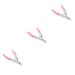 Beavorty Pedicure Tools 3pcs Nail Art Fingernail Clipper nail tool Nail Scissors acrylic nail tool metal shears false nail clipper Pedicure tool coffin nail pedicure scissors manicure mediumx3pcs Rosyx3pcs