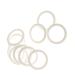 Folpus 10 pieces mini silicone rings for pacifier adapters and holders green