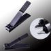 Kuuddker Black Nail Clippers Stainless Steel and Toenails Manicure Tool Flat Nose Nail Clippers S - Buy Online on SooperMarket.com
