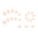 Glossy White French Tip Almond Shape Press-On Nails - Medium Length | Full Cover Acrylic False Nails with Cute Design for Women - Buy Online on SooperMarket.com
