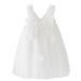 PythJooh Baby Girl Tulle Dress Toddler Girl Sleeveless Butterfly Wings Tutu Princess Dress Daisy Stars Sundresses for 0-4Years 12-18 Months Butterfly Wings With Flowers White