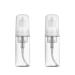 Solustre 2pcs 50ml Empty Refillable Clear Plastic Pump Bottle Mini Foam Dispenser Bottle for Lotion Cream Travel Small Container